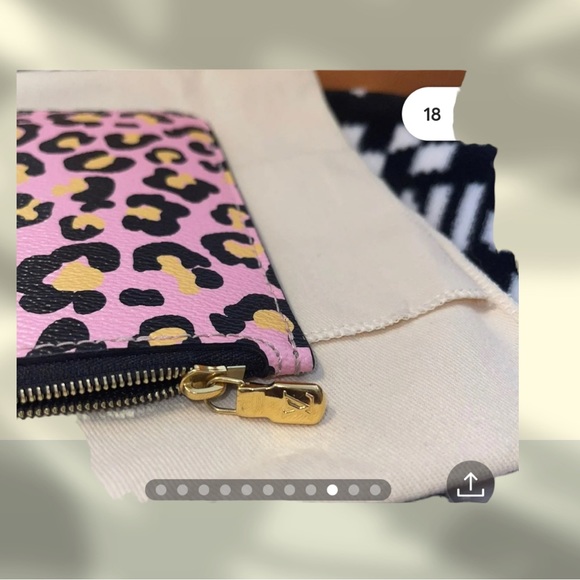 Louis Vuitton Pink Cheetah Wild at Heart Neverfull Pochette MM or GM Wristlet 18 - Picture 5 of 12